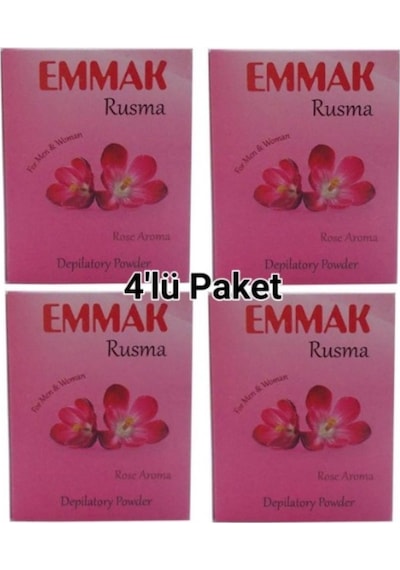 Emmak Gül Kokulu Toz Tüy Dökücü 4 x 80 G
