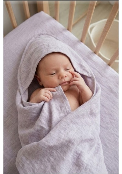 2 Li Müslin Bebek Örtüsü 80x90 Cm Müslin Bebek Örtüsü & Yeni Doğan Kundak Alt Açma Mor - 865012378 Mor
