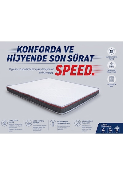 Speed 8 Cm Visco Katmanlı Yatak Pedi, Topper Ve Şilte Yıkanabilir Fermuarlı Kılıf Yer Yatağı, Misafir Yatağı, Kanepe Ve Koltuk Üstü Clean Fresh Kumaş 24 Dns 8 Cm Speed 8 Cm Visco Katmanlı Yatak Pedi, Topper Ve Şilte Yıkanabilir Fermuarlı Kılıf Yer Yatağı, Misafir Yatağı, Kanepe Ve Koltuk Üstü Clean Fresh Kumaş 24 Dns 8 Cm