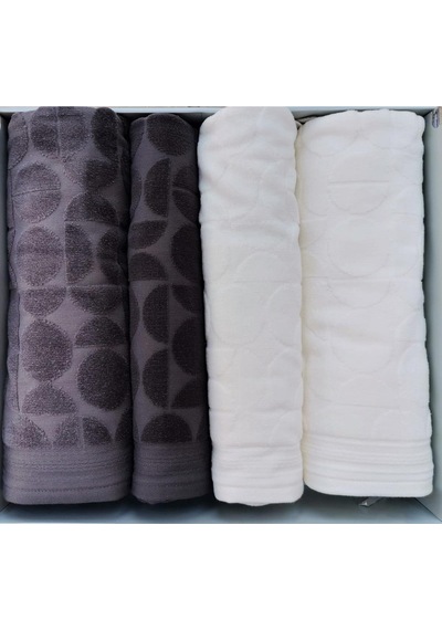 Özdilek Circular Best Set Hamam Takımı Krem-antrasit Çok Renkli