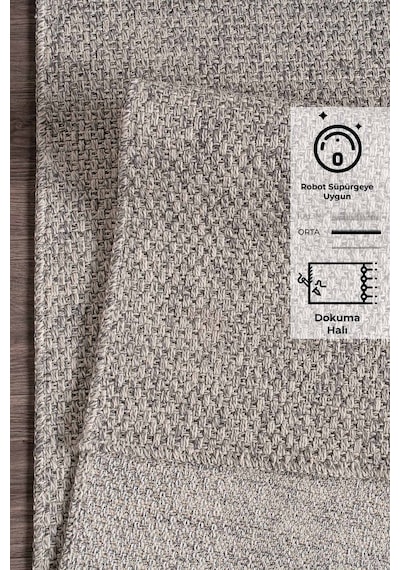Konfor Halı Modern Jüt Yolluk Halı Rusticana 3103 Naturel Örme Kilim