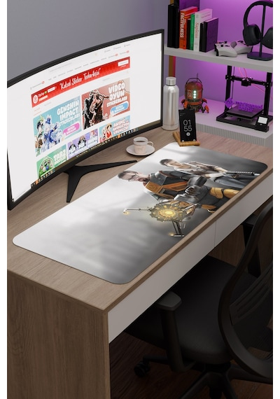 Half Life Kaymaz Dikişli Kauçuk Oyuncu Mousepad V1 - 90x40 Xxl Gaming Mouse Pad Fare Altlığı