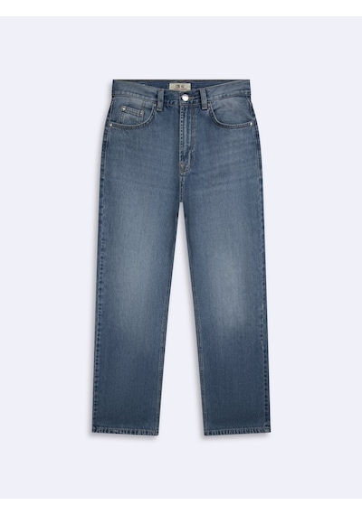 LTB Vanetta Zıp Fermuarlı Düz Paça Mid Indigo Jean Pantolon Mavi