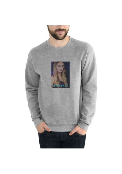 Riverdale Polly Cooper Baskılı Gri Erkek Örme Sweatshirt (528397081)