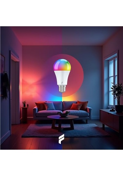 Akıllı Led Ampul, 9w-titreşimsiz, 16.7 Milyon Renk, Sesli Kontrol,  2 Diğer