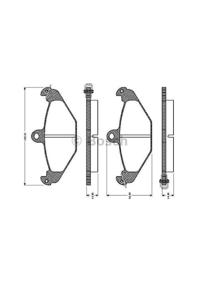 BOSCH 986461148 Fren Balatası Arka R21 Laguna I 94- Safrane 92- Espace III 96-