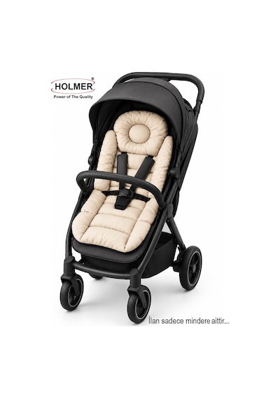Holmer Organik Pamuklu Ortapedik Bel Destekli Bebek Arabası Minderi Bej