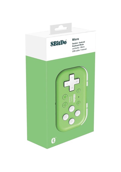 Mikro Bluetooth Gamepad Switch, Android Ve Raspberry Pi İçin Cep Boyutunda Mini Denetleyici, Klavye Modunu Destekler Yeşil