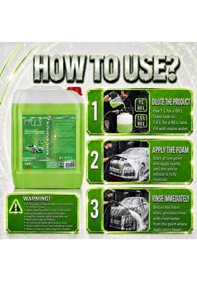 Dvx By Divortex Car Wash V4 - Fırçasız Oto Yıkama Şampuanı 5 Kg