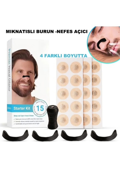 Horlama Önlemeye Yardımcı Mıknatıslı Burun Dilatörü 4'lü Set - Si