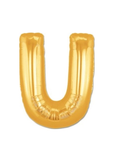 U Harf Folyo Balon Altın Renk 40 İnç