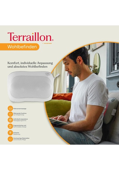 Terraıllon - Multı Masaj - Masaj Ve Isıtma Yastığı, Shiatsu Masajı, Çok Bölgeli, Rahatlatıcı Ve Stressiz, 4 Masaj Başlığı, 2 Dönüş Yönü, Rahatlatıcı Isı, Usb-c, Deri Ve Ağ, Gri Terraıllon - Multı Masaj - Masaj Ve Isıtma Yastığı, Shiatsu Masajı, Çok Bölgeli, Rahatlatıcı Ve Stressiz, 4 Masaj Başlığı, 2 Dönüş Yönü, Rahatlatıcı Isı, Usb-c, Deri Ve Ağ, Gri