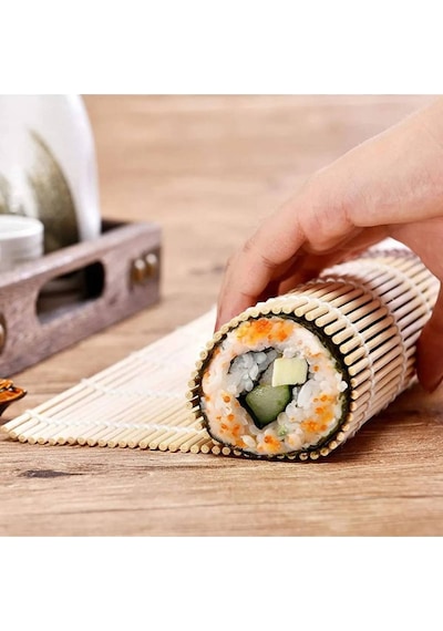 Sushi Seti 1, 5 Yaprak Yosun, Sushi Matı, Chopstick, Soya Sosu, Evde Sushi Yap