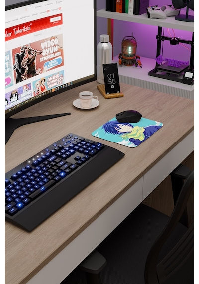 Noragami Kaymaz Dikişli Kauçuk Oyuncu Mousepad V4 - 22x18 Gaming Mouse Pad Fare Altlığı