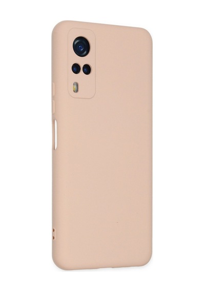 Vivo Y53s Uyumlu Kılıf Nano İçi Kadife Silikon - Pudra