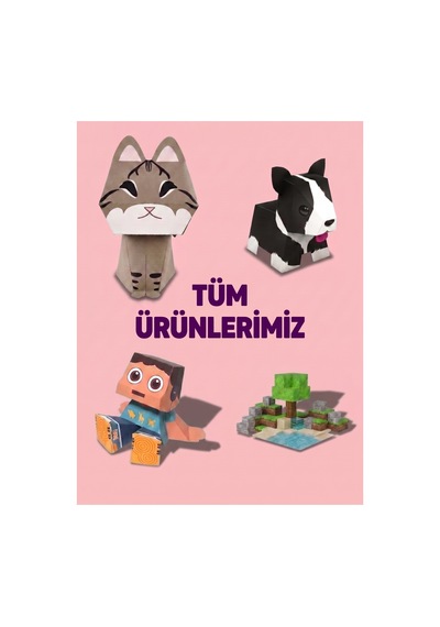 Sevimli Robatlar Origami Seti, Kağıt Katlama Seti Paper Craft, Ebeveyn Çocuk Aktivitesi