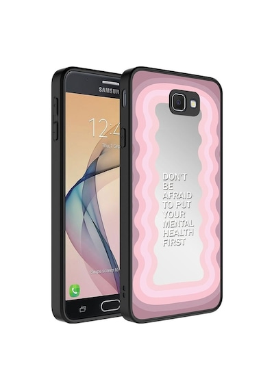Galaxy J7 Prime Kılıf Aynalı Desenli Kamera Korumalı Parlak Zore Mirror Kapak Ayna
