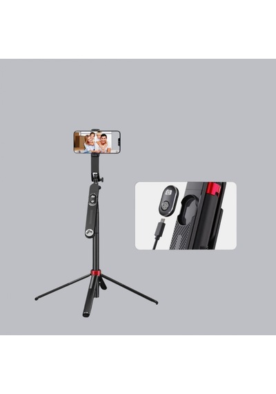 Çift Kablosuz Yaka Mikrofonu Ve Tripodlu Selfie Çubuğu Seti Lightning Uyumlu, Gürültü Azaltma