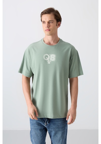 Tommy Life Açık Yeşil Pamuklu Kalın Yumuşak Dokulu Oversize Fit Baskılı Erkek T-shirt - 88333 CAMEL Tommy Life Açık Yeşil Pamuklu Kalın Yumuşak Dokulu Oversize Fit Baskılı Erkek T-shirt - 88333 CAMEL