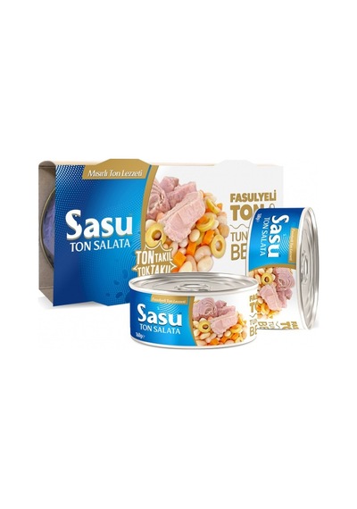 Sasu Fasulyeli Ton Salata İri Parça 24 x 160 G