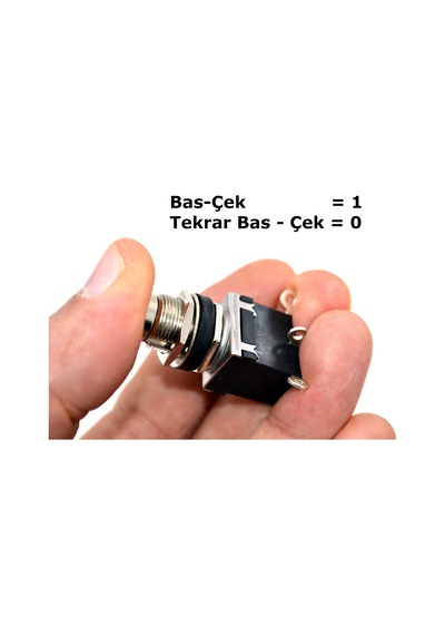 Ayak Pedal Basma 1-0 Metal Anahtar 3 Pin Kalıcı