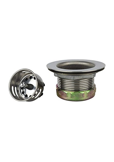 878pc Paslanmaz Çelik Junior Duo Sepetli Lavabo Süzgeci 5 Cm Veya 5-1 2 Inç Açıklıklara Uyar Parlak Krom Çok Renkli