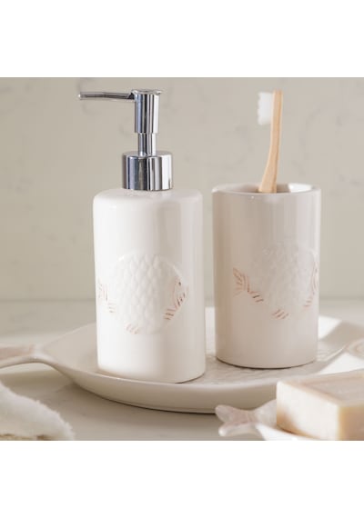 Mudo Home Marıne Fısh 4'lü Kutulu Banyo Seti Beyaz