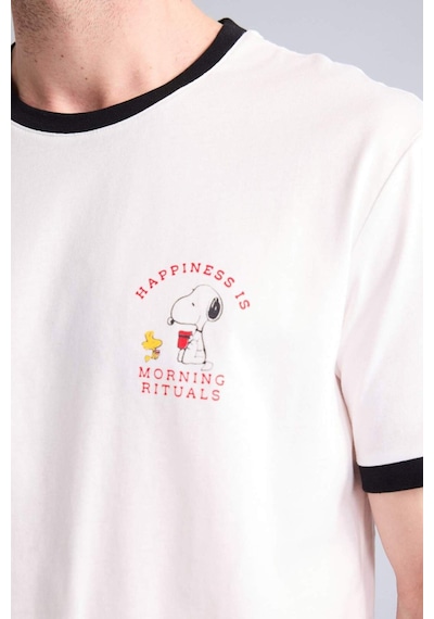 Defacto Snoopy New Regular Fıt Kısa Kollu 2li Takım H8534ax26smer105 Ekru-er105