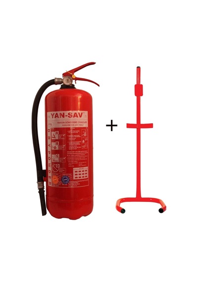 6kg Yangın Tüpü Ve C Tipi Sehpa 2li Set