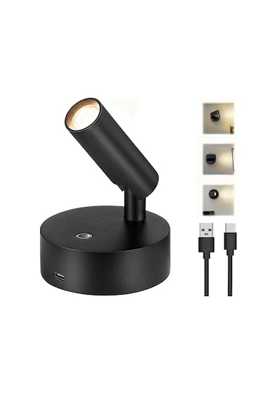 Ledx Al-xyd05 Çok Fonksiyonlu Dokunmatik Şarjlı 1200mah Duvar Aplik 3000k-4000k-6500k Type-c Şarj Girişli Diğer