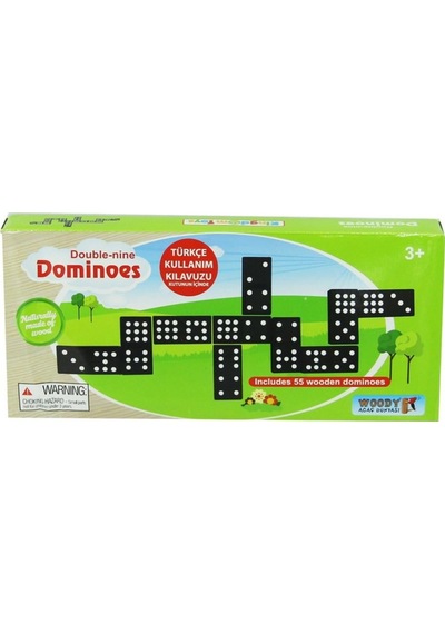 Ailenizle Keyifli Vakit Geçirmek İçin Ahşap Domino 55 Parça