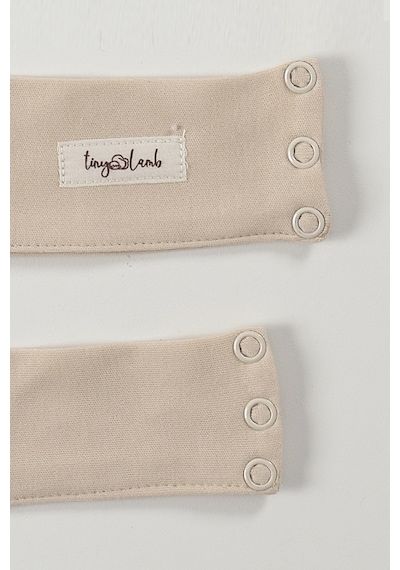 Tinylamb Bebek Bodysuit Natur Renk Uzatma Aparatı 2 Adet Kısa Ve Uzun %100 Pamuk 9.5mm Çıtçıtlı Natur