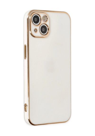 Apple Uyumlu iPhone 14 Kılıf Volet Silikon Beyaz,