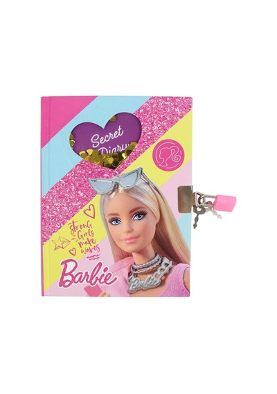 Barbie Pullu Kilitli Hatıra Defteri B-2116 Pembe