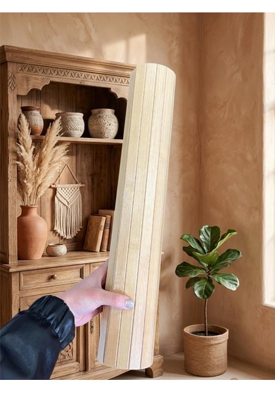 Bambu Banyo Matı, Kaymaz Ahşap Paspas, Suya Dayanıklı, 45x70 Cm, Duş İçin Doğal Ahşap