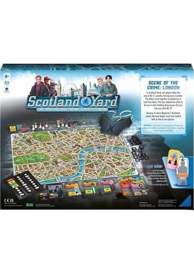 Scotland Yard Gizli Takip Ve Dedektiflik Oyunu - Eğlenceli Mantık Ve Akıl Yürütme Kutu Oyunu