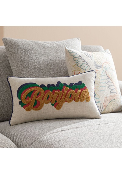 Mudo Home Bonjour Kırlent Renkli 30x50 Cm Çok Renkli