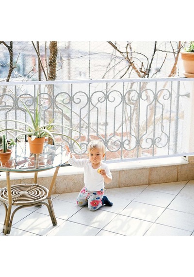 Tr Banister Guard Balkon Ağı Çocuklar Evcil Hayvanlar İçin 15 X 3 Ft Merdiven Ağı Bebek Çiti Kapı Ağı Bebek Ba