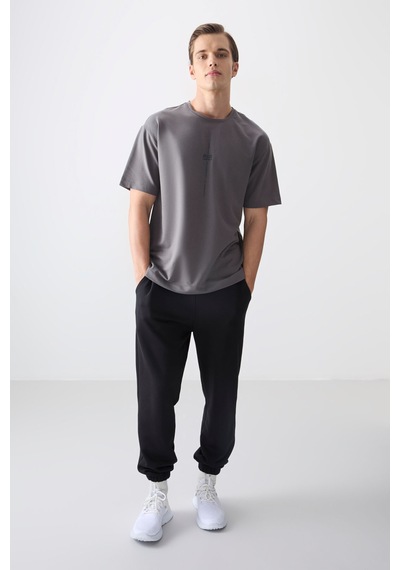 Air Jones Tommy Life Koyu Gri Pamuklu Kalın Yumuşak Dokulu Oversize Fit Baskılı Erkek T-shirt - 88373 Koyu Gri Air Jones Tommy Life Koyu Gri Pamuklu Kalın Yumuşak Dokulu Oversize Fit Baskılı Erkek T-shirt - 88373 Koyu Gri