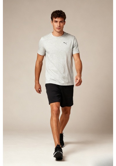 Puma Graphics Training Erkek Spor Tişört 52853004 Gri