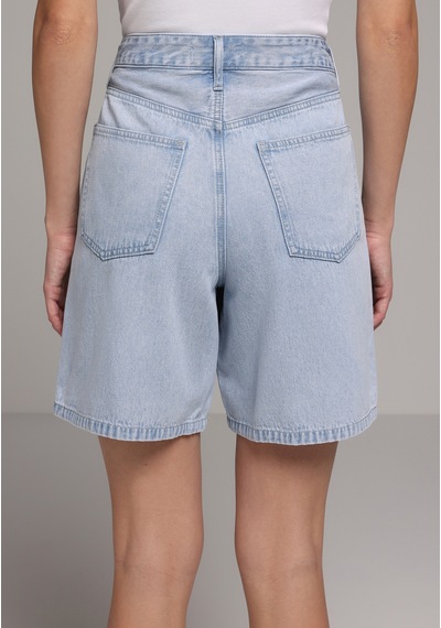 Colin's Colins Loose Fit Yüksel Bel Düz Kadın Bleach İndigo Denim Jean Şort Cl1081453 Q1.v2 Dn45062