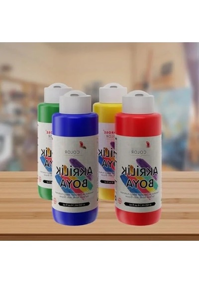 4'lü Ana Renk Akrilik Boya Seti - 120 Ml 0.2 L