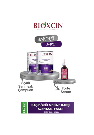 Sarımsak Şampuanı 300 Ml 2 Adet + Forte Serum 50 Ml 1 Adet