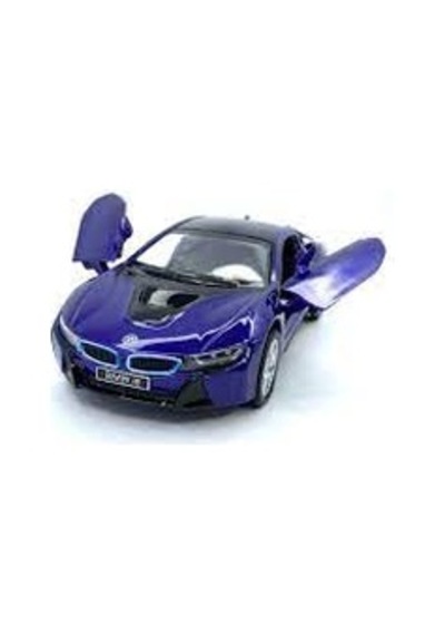 Kinsmart Bmw İ8 Metal Diecast Çek Bırak 1:34 Ölçek Araba Mor