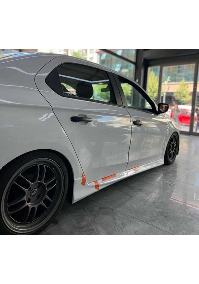 Peugeot 301 Yan Marşpiyel Seti Plastik 2 Adet Mat Siyah 2012 Ve Üzeri Karlık+ek+bodykit