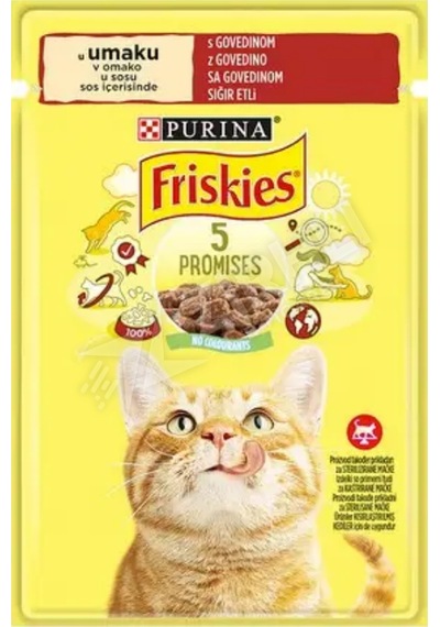 3 Adet Friskies Sığır Etli Yaş Kedi Maması 85 Gr