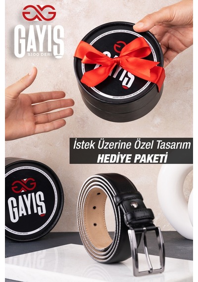 Gayış Klasik Siyah Erkek Kemeri Siyah