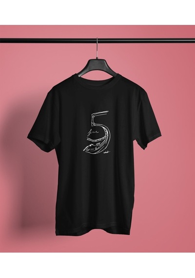 Flood Of Style Sebastian Vettel 5 Drawing T-shirt Siyah