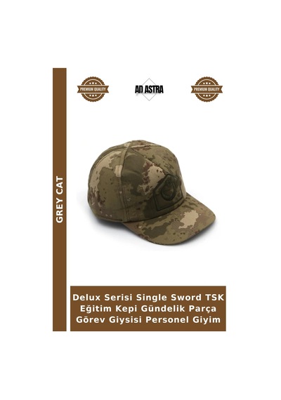 Grey Cat Delux Serisi Single Sword Tsk Eğitim Kepi Gündelik Parça Görev Giysisi Personel Giyim Belirtilmemiş