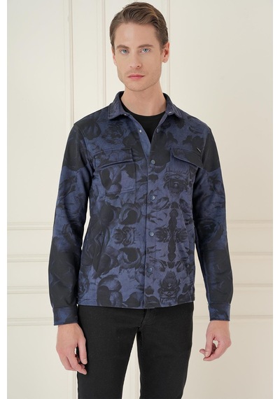 Efor G 1578 Slim Fit Lacivert Klasik Gömlek Lacivert